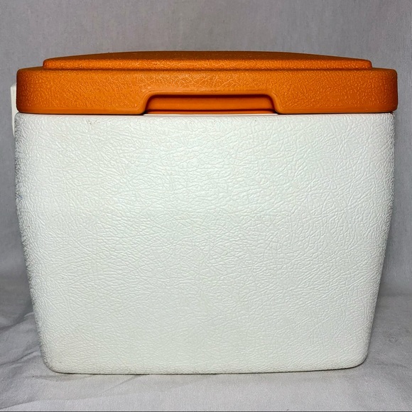 Coleman Kitchen Vintage Lil Oscar Cooler Ice Chest Lunch Box 5272 By Coleman Orange Lid 98s